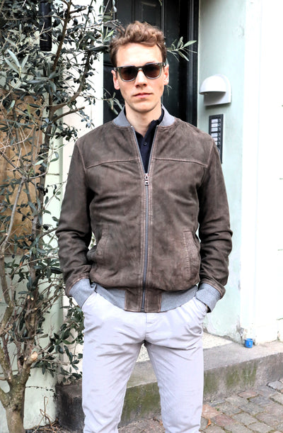 Allan, 68 cm. - Goat Suede - Man - Grey