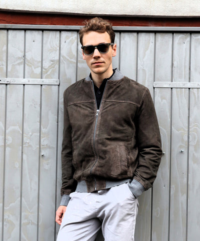 Allan, 68 cm. - Goat Suede - Man - Grey
