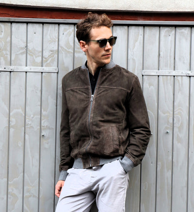Allan, 68 cm. - Goat Suede - Man - Grey