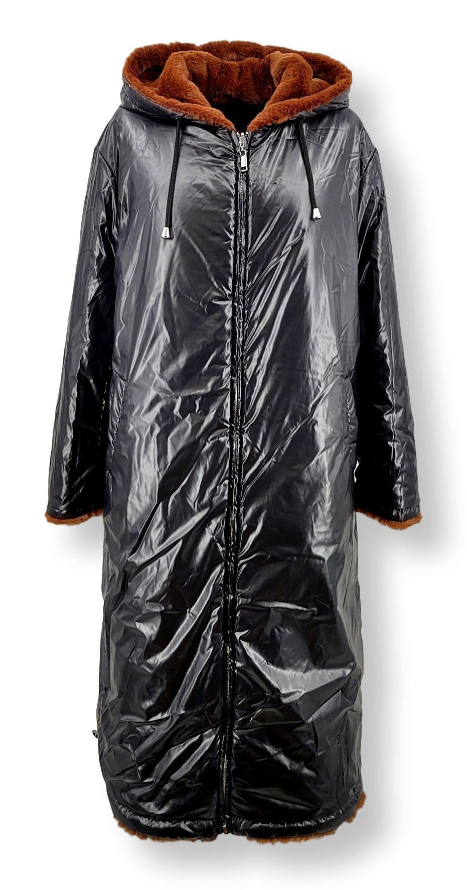 Alba, 110 cm. - Hood - 100% Faux Fur - Women - Brown | STAMPE PELS