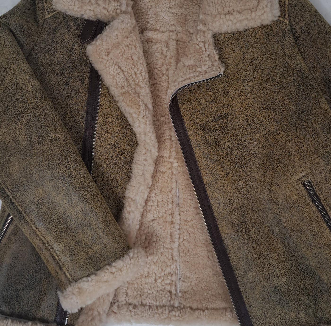 Irwing, 72 cm. - Lamb Crackle - Man - Beige