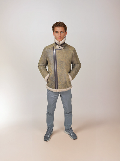 Irwing, 72 cm. - Lamb Crackle - Man - Beige