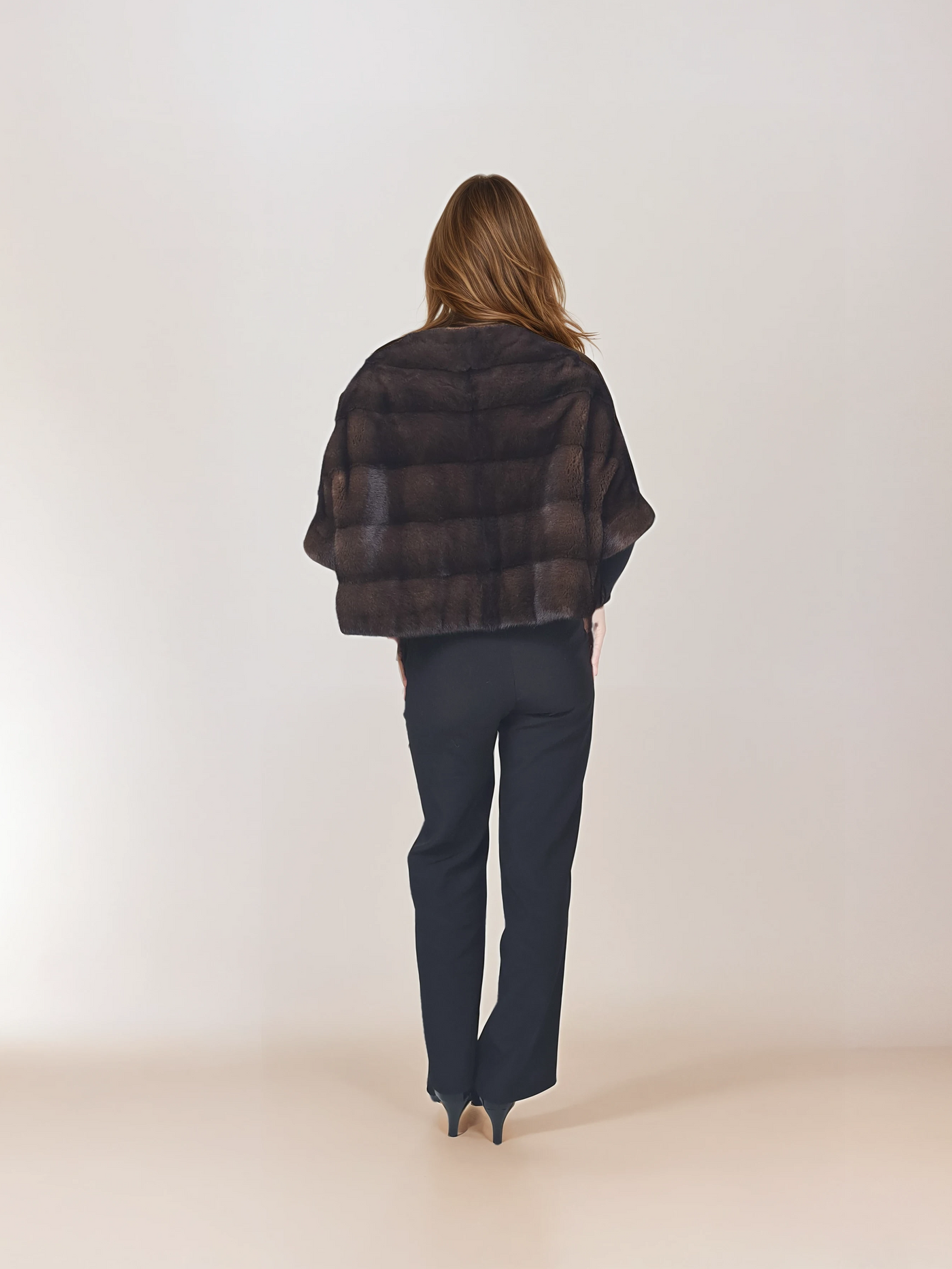 Tulle, 50 cm. - Mink - Women - Brown