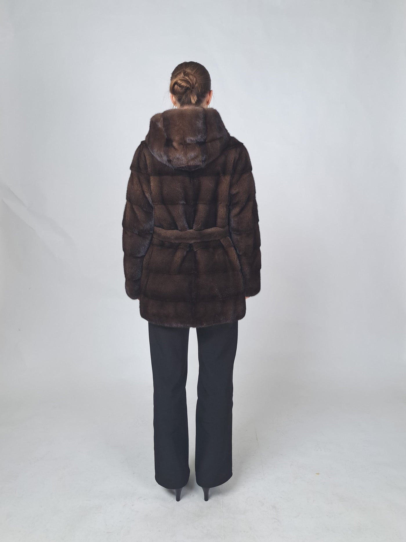 Victoria, 75 cm. - Hood - Mink - Women - Brown