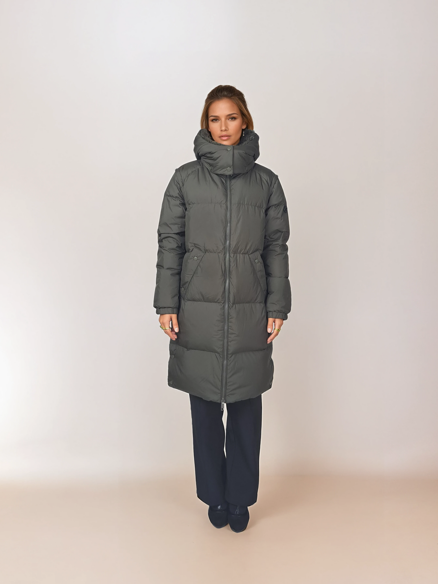 Heather, 98 cm. - Hood - Down - Women - Army