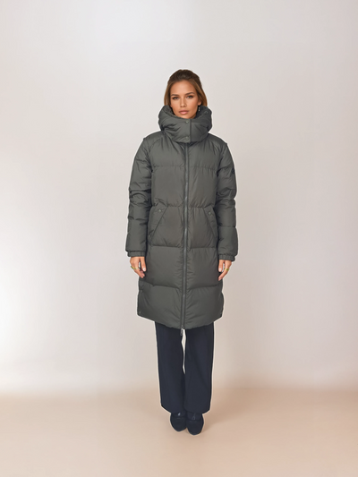 Heather, 98 cm. - Hood - Down - Women - Army