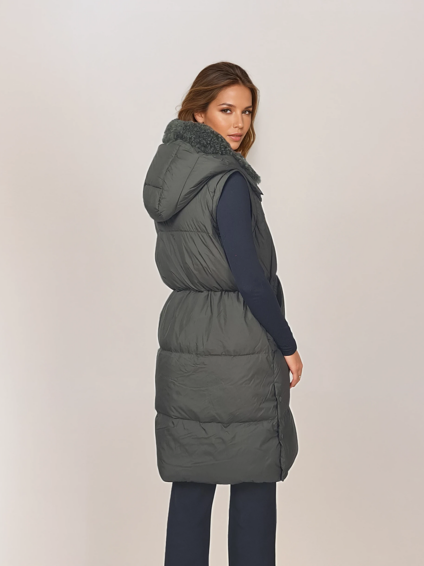 Heather, 98 cm. - Hood - Down - Women - Army