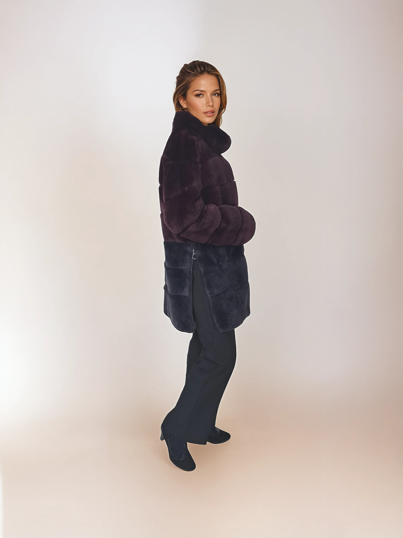 Hachan, 80 cm. - Rex - Women - Wine & Charcoal