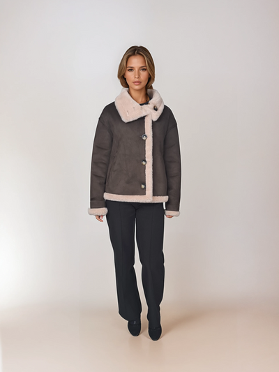 Heidi, 60 cm. - Collar - Air Wool - Women - Ganix Brown