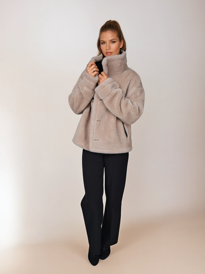 Heidi, 60 cm. - Collar - Air Wool - Women - Ganix Brown