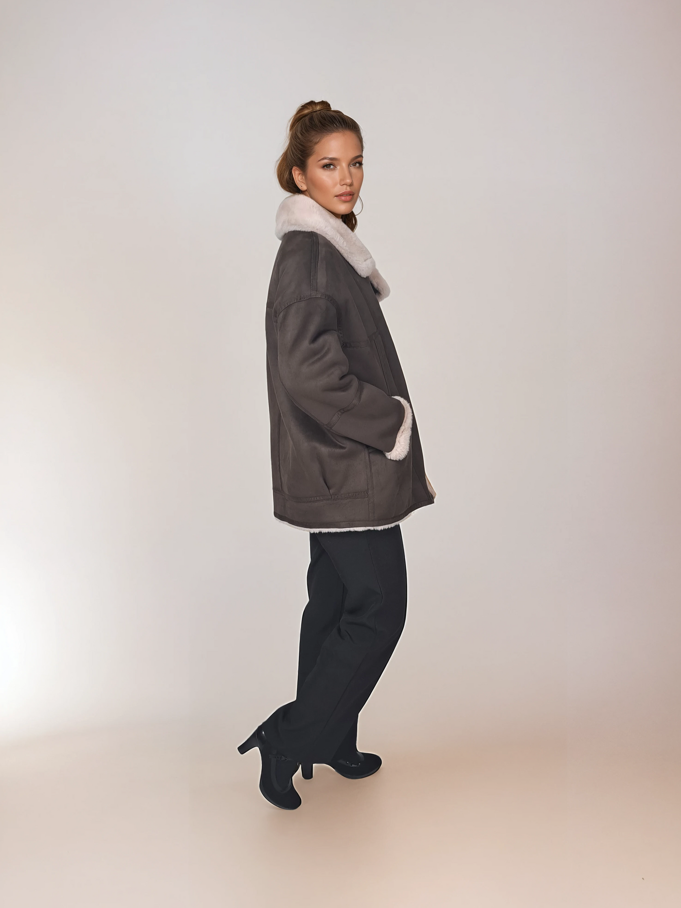 Ibi 75 cm. - Air Wool - Women - Chestnut