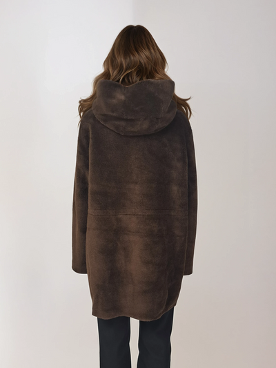 Iric, 85 cm. - Hood - Air Wool - Women - Brown