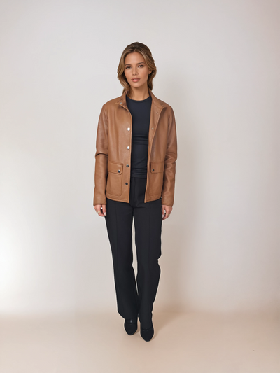 Illina, 61 cm. - Lamb Dior Leather - Women - Caramel