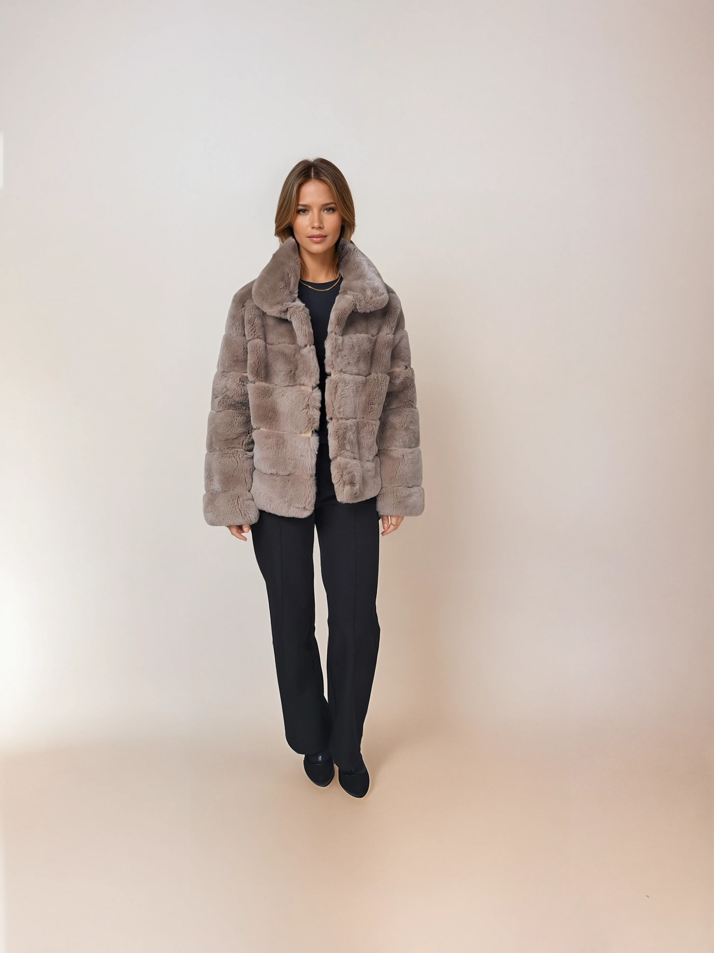 Petrovski, 60 cm. - Collar - Rex - Women - Cafe Latte