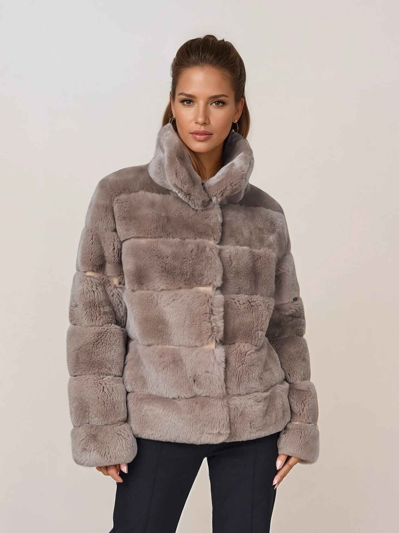 Petrovski, 60 cm. - Collar - Rex - Women - Cafe Latte