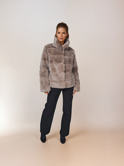 Petrovski, 60 cm. - Collar - Rex - Women - Cafe Latte