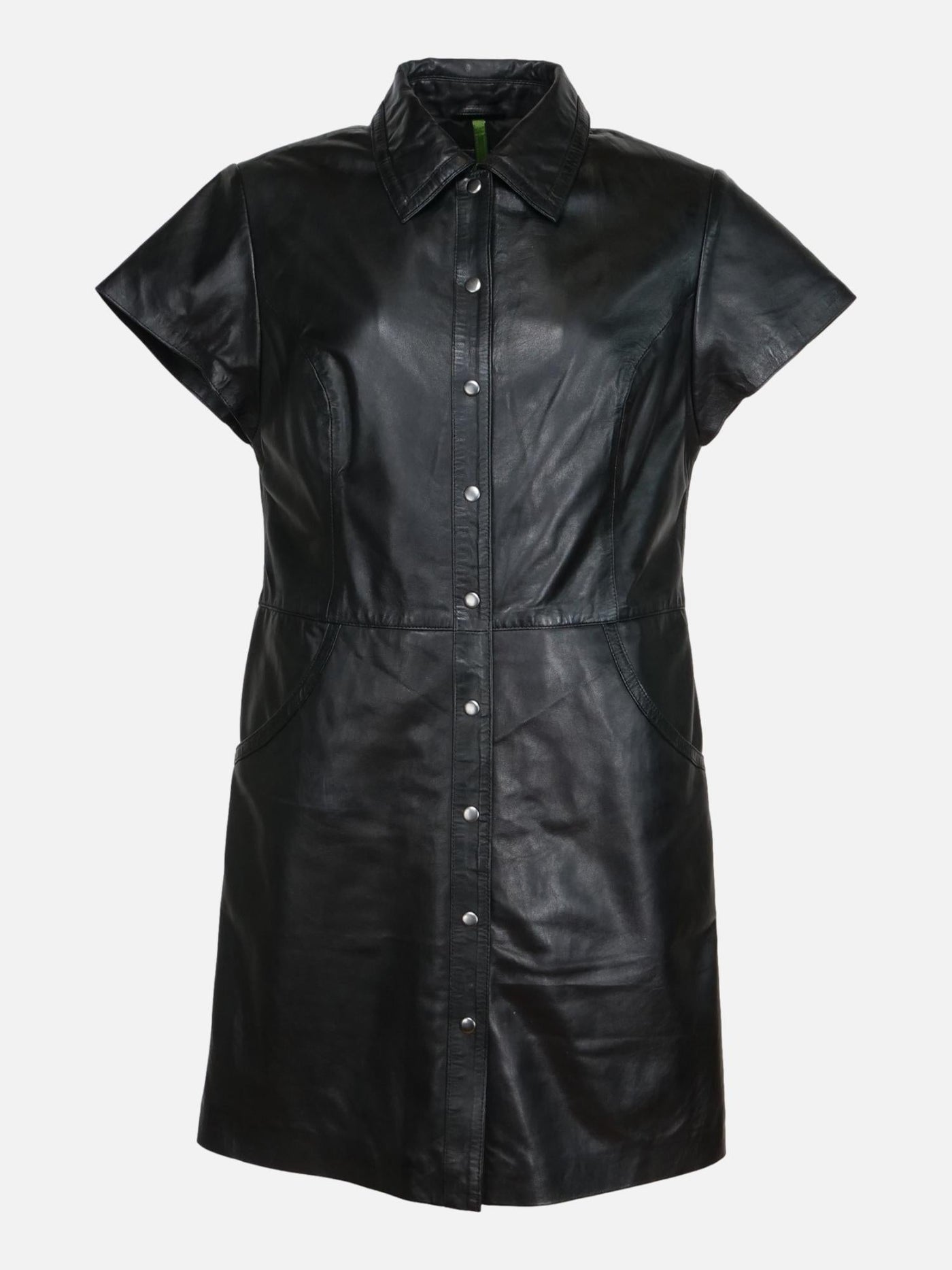 Edita Dress - Lamb Malli Leather - Women - Black