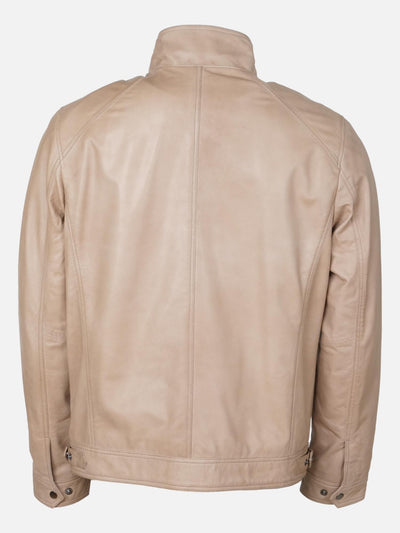 Leon, 68 cm. - Lamb Polish Nappa Leather -Man - Beige