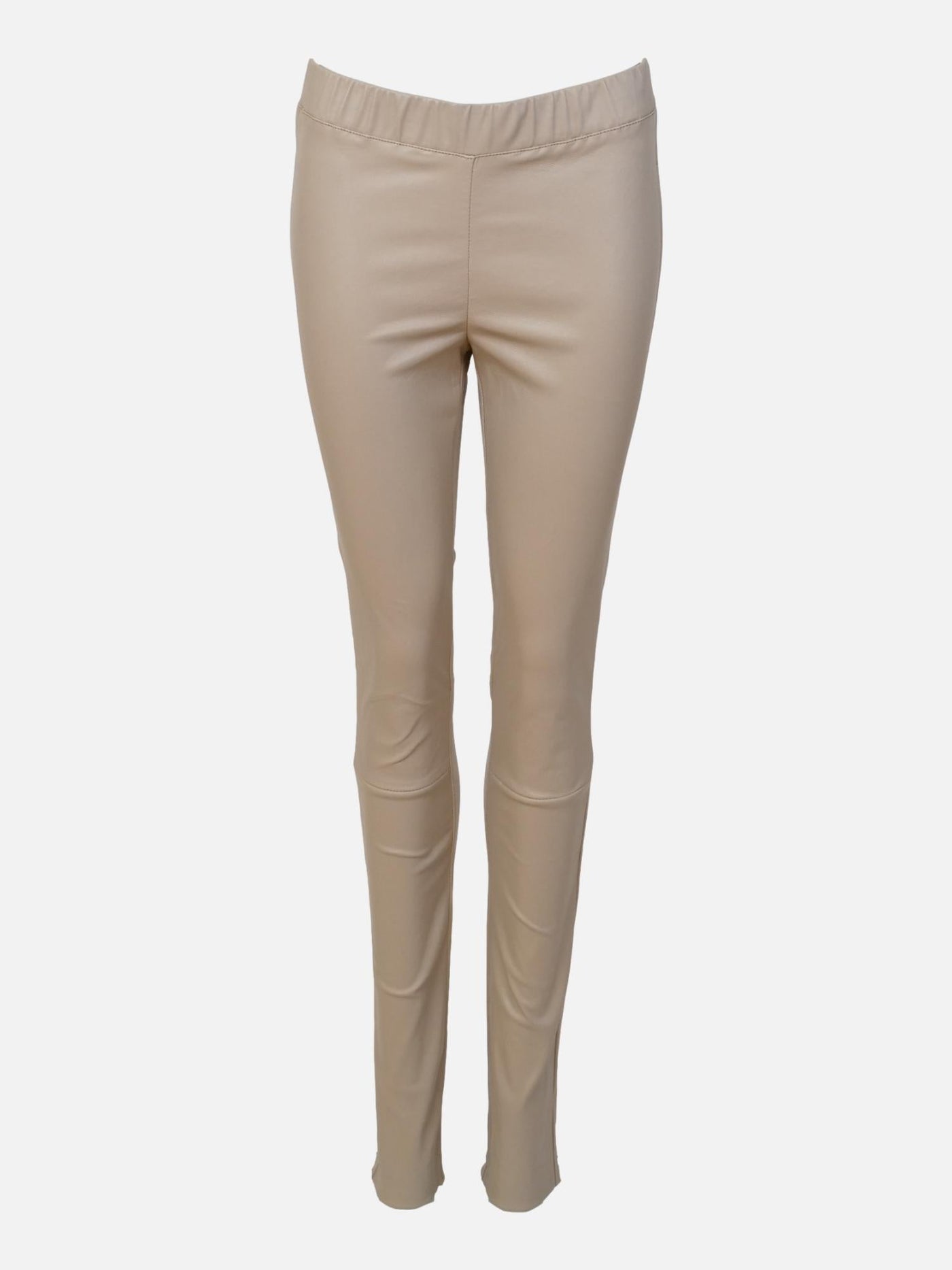 Hanna Trousers - Lamb Stretch Leather - Women - Soft Taupe