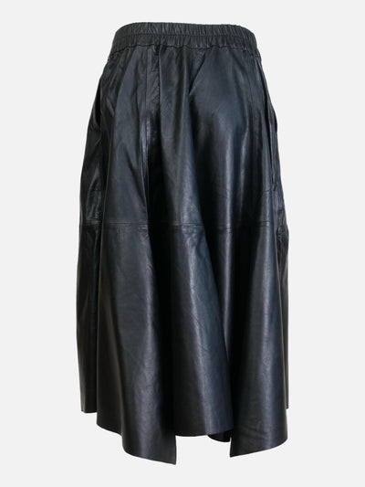 Venla Skirt, 80 cm. - Lamb Leather - Women - Black