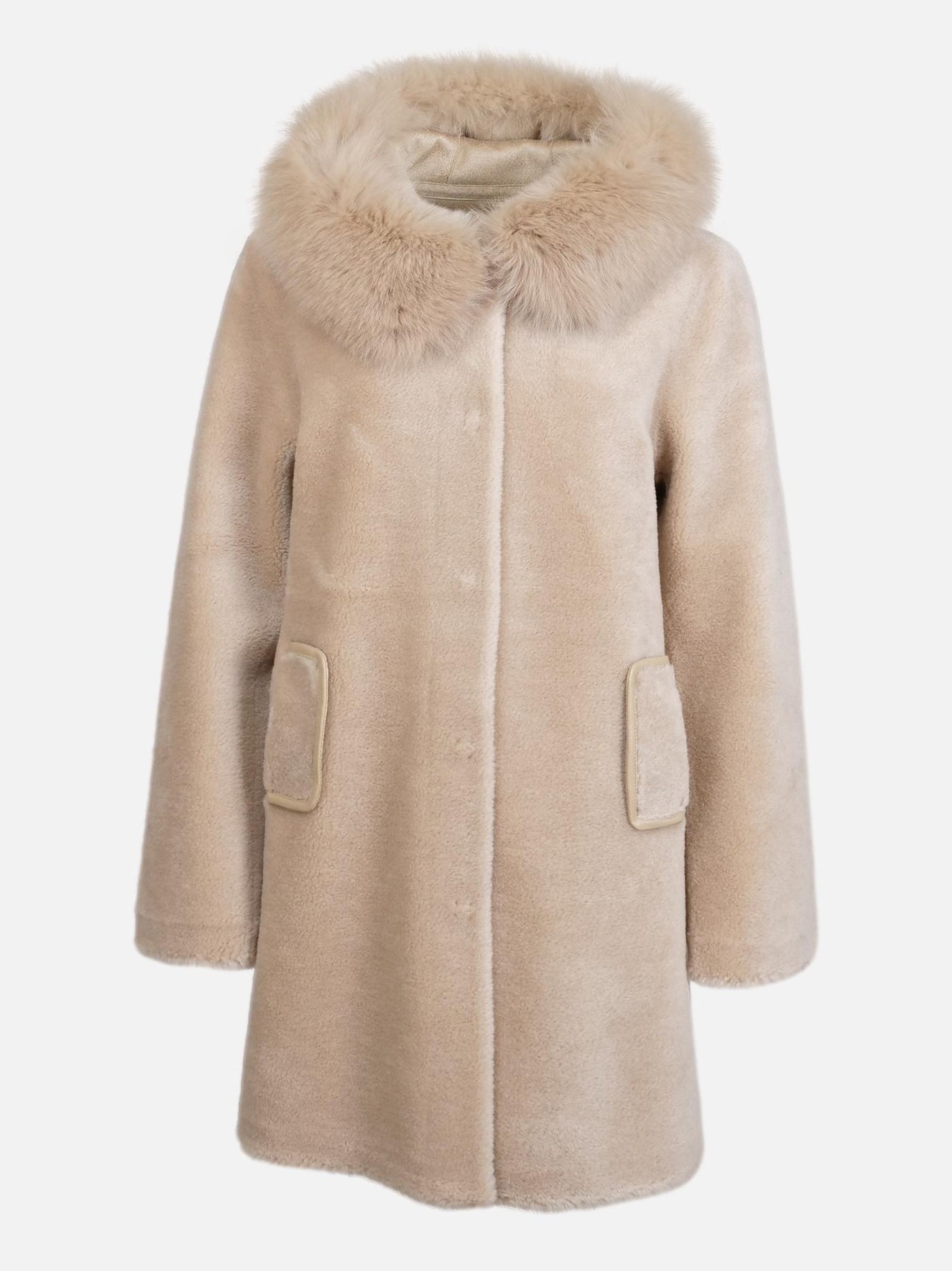 Ganix, 85 cm. - Hood - Air Wool - Women - Light Camel