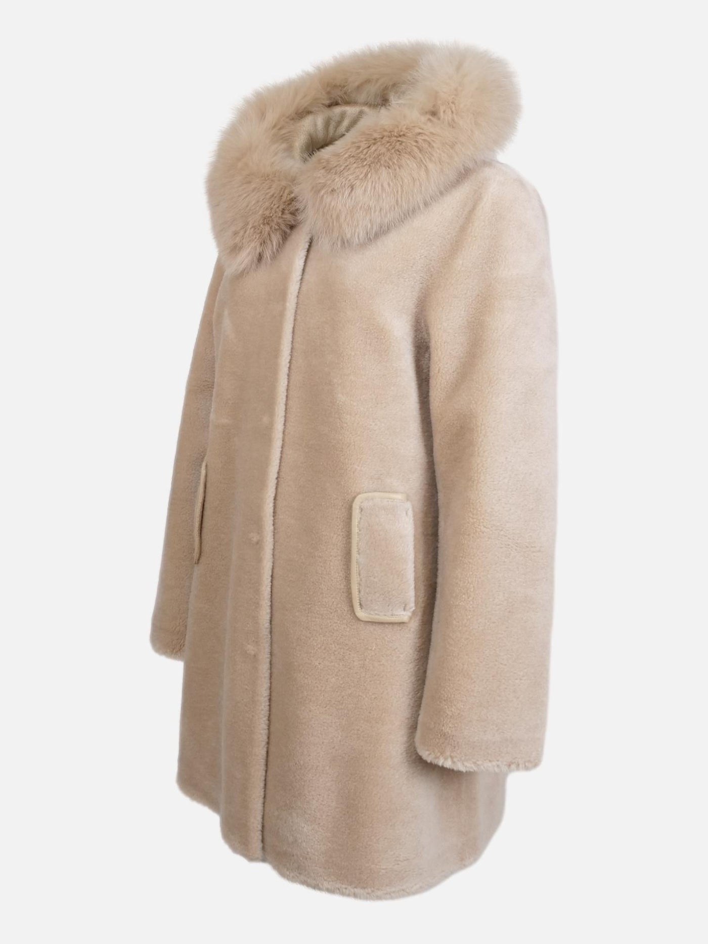Ganix, 85 cm. - Hood - Air Wool - Women - Light Camel