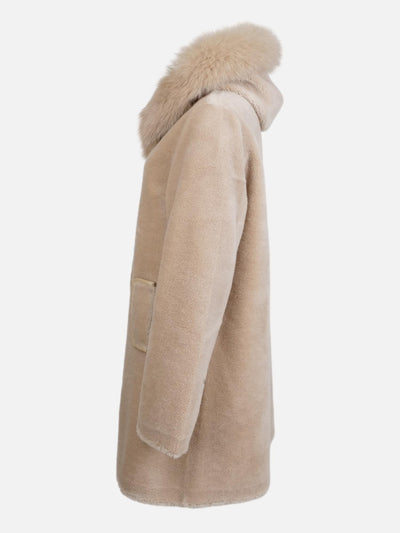 Ganix, 85 cm. - Hood - Air Wool - Women - Light Camel