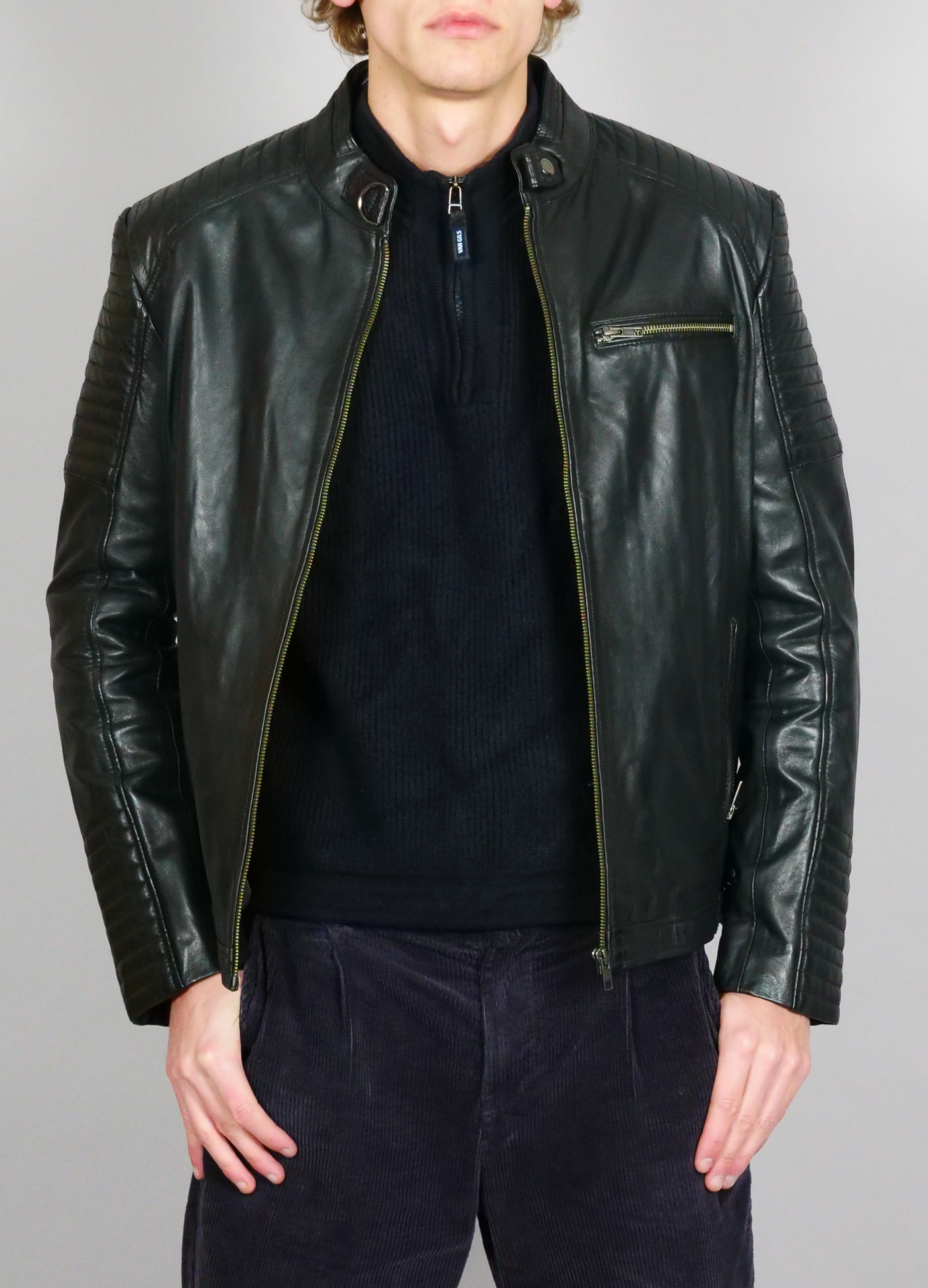 Scooter - Lamb Polish Nappa Leather -Man - Black