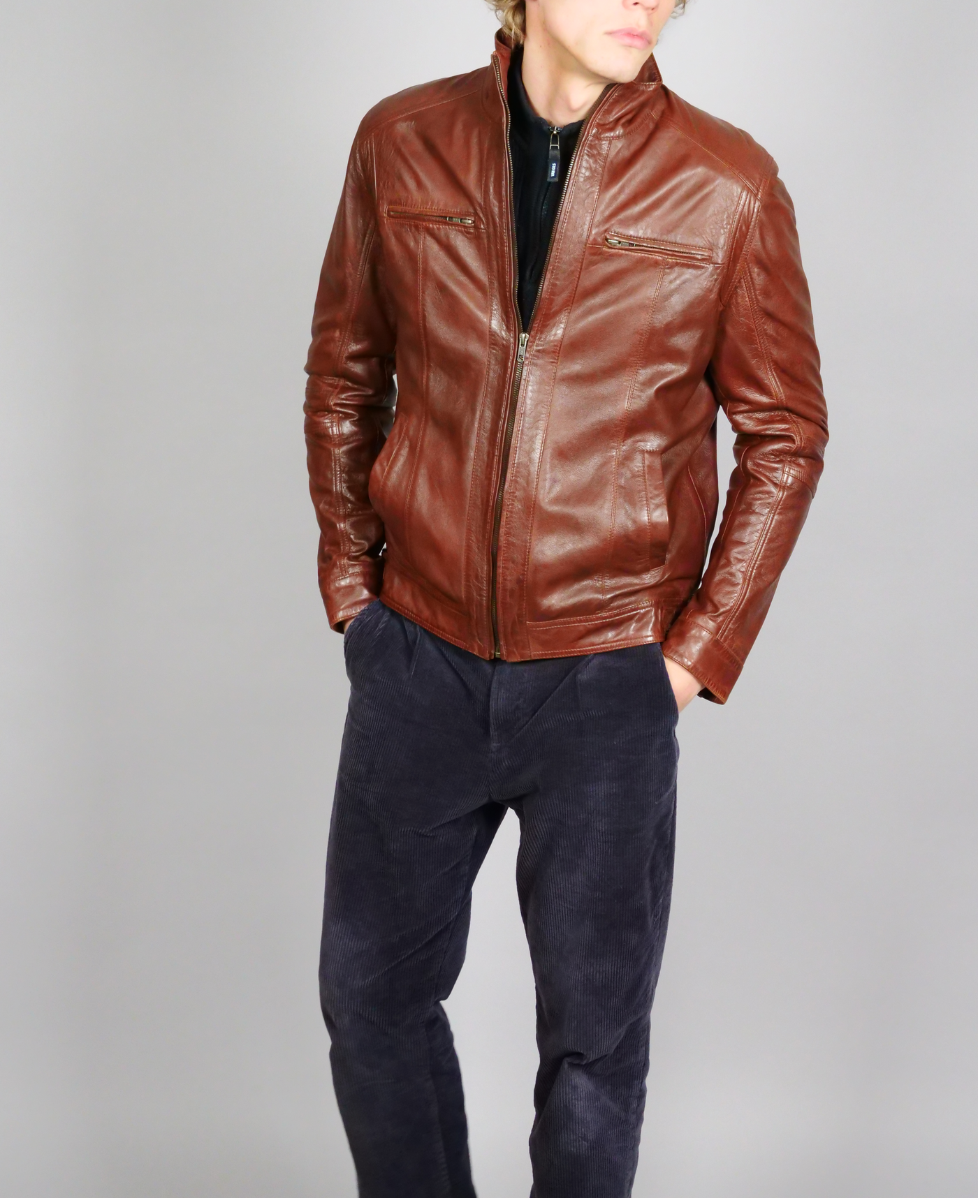 Marlow - Lamb Polish Nappa Leather - Mens - Copper Brown