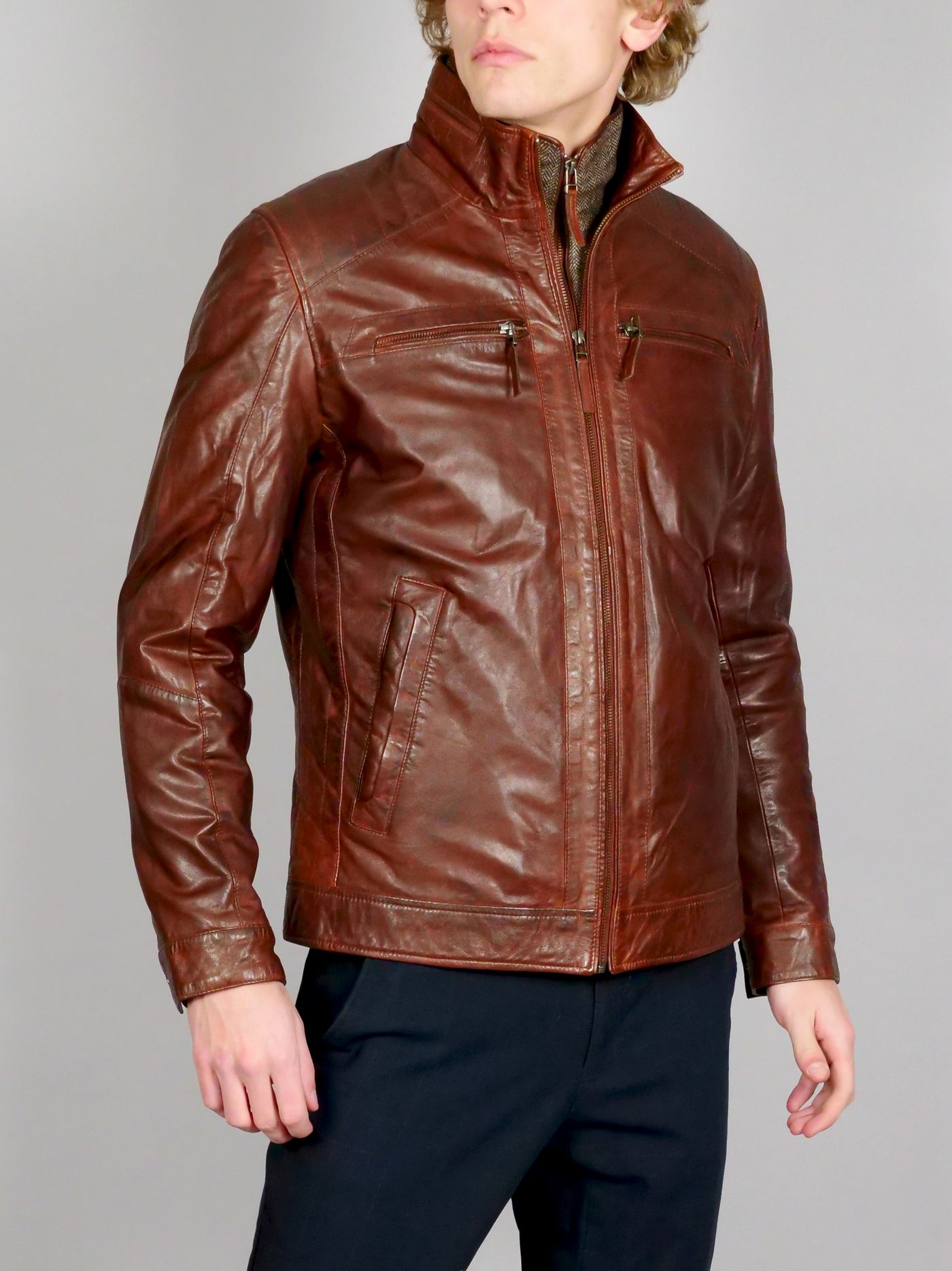 Smart - Lamb Malli Leather - Man - Copper Brown