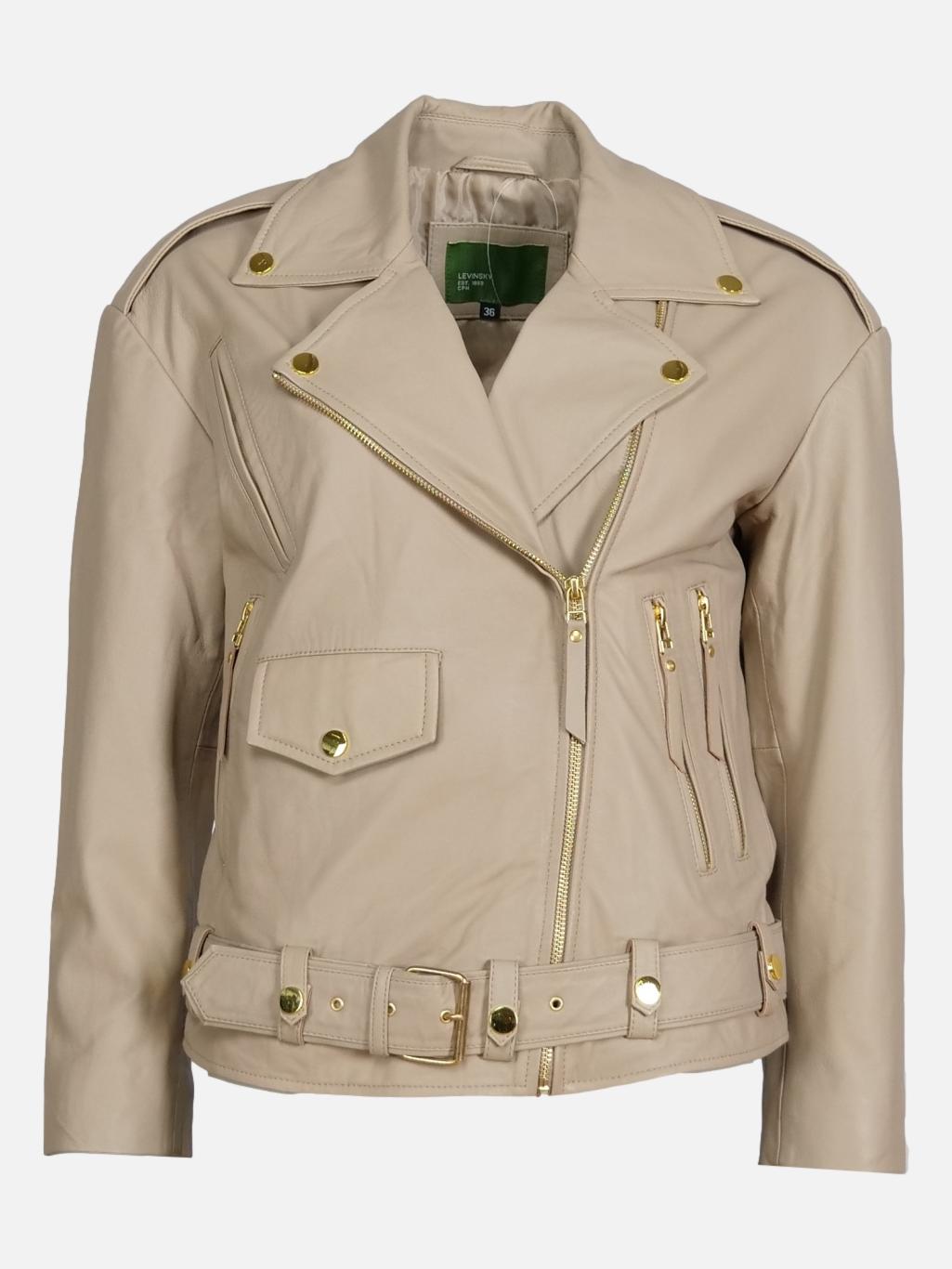 PSAG-19 Womens Jacket - Lamb Porto Leather - Women - Off White