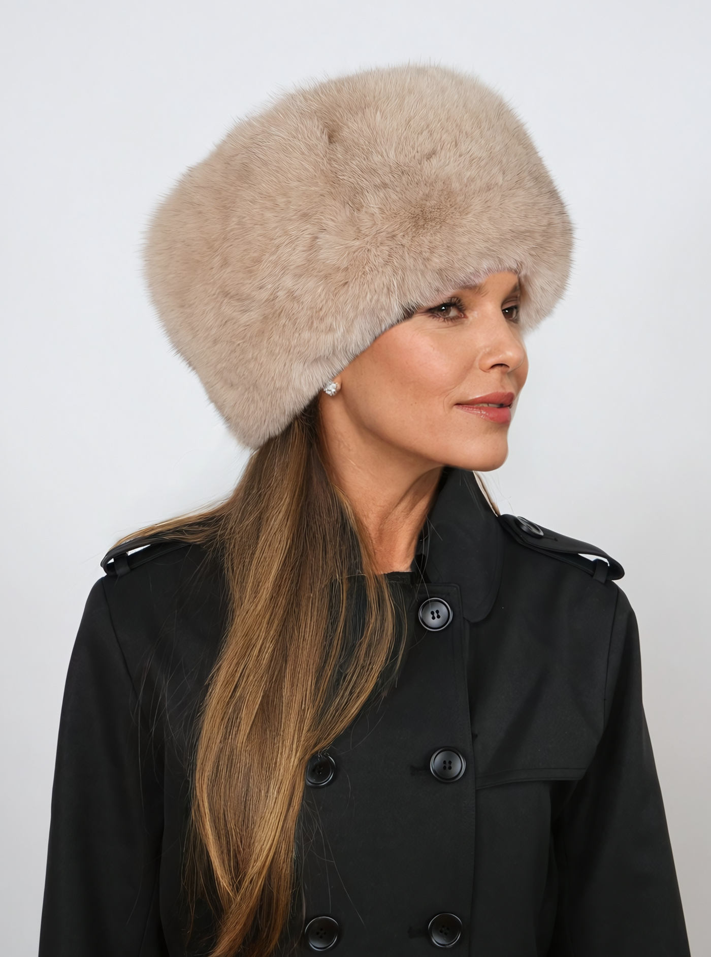 HL22C049 Hat - Blue Fox - Accesories - Camel Snow Top