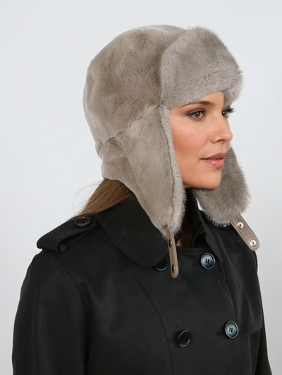 714 Mink Trapper Hat - Mink - Accesories - Silver Blue