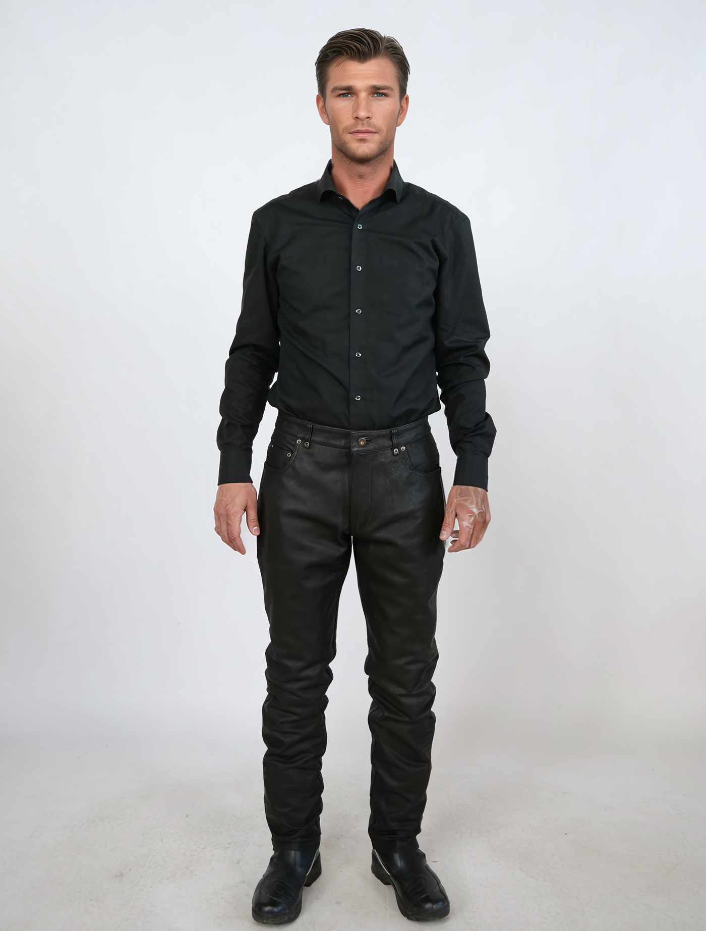 Jack Trouser - Lamb Skipper Leather - Man - Black