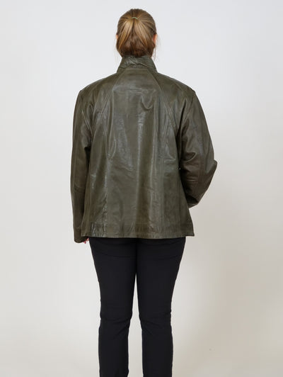 Sille XL, 70 cm. - Lamb Leather - Women - Olive