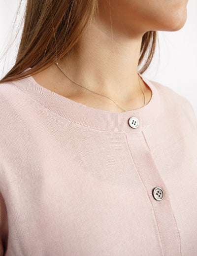 SY-E004 Womens Cardigan - 100% Pure Cashmere - Women - Blush