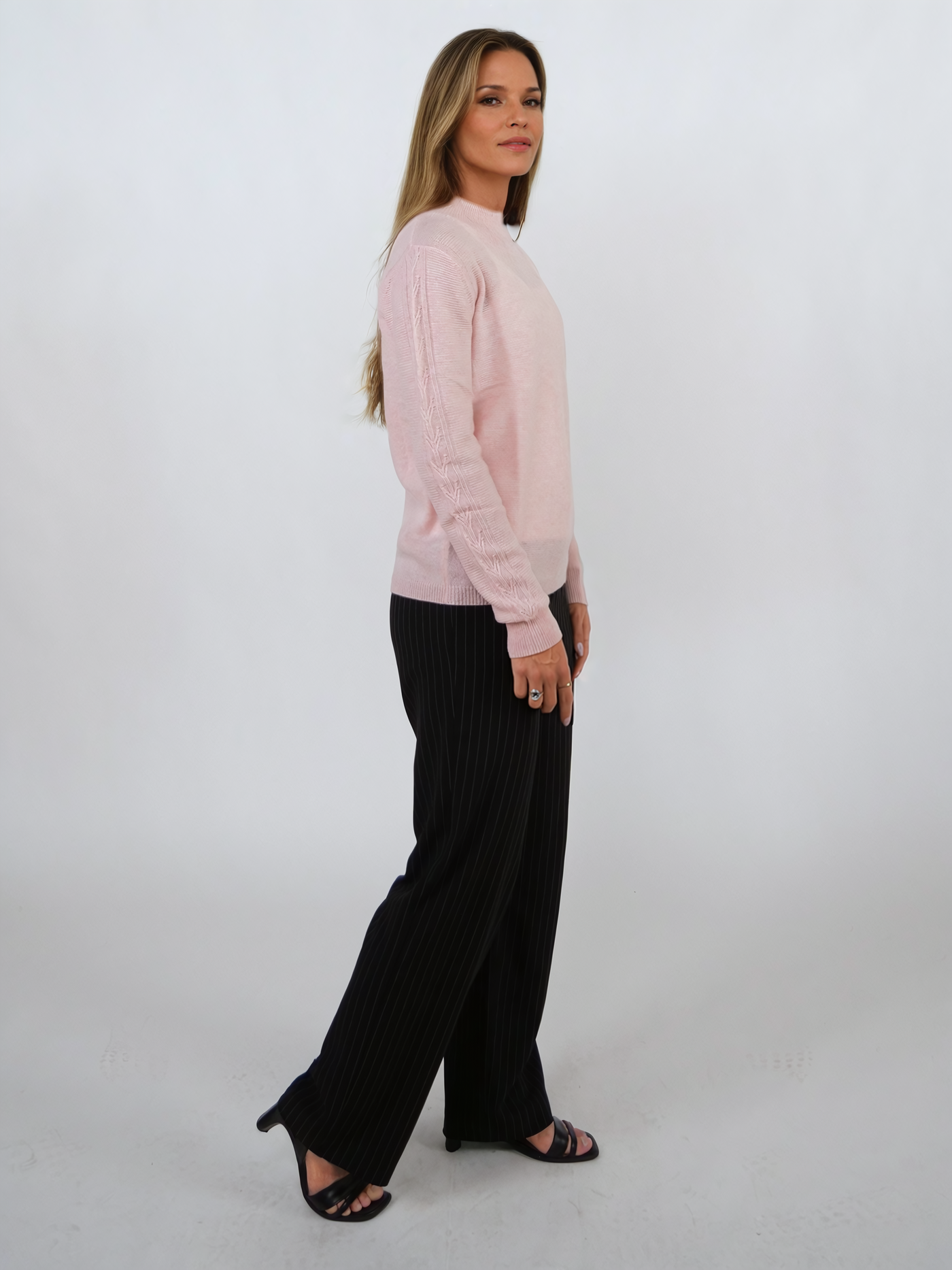 MKI Womens Sweater - 100% PureCashmere - Accesories - Pink