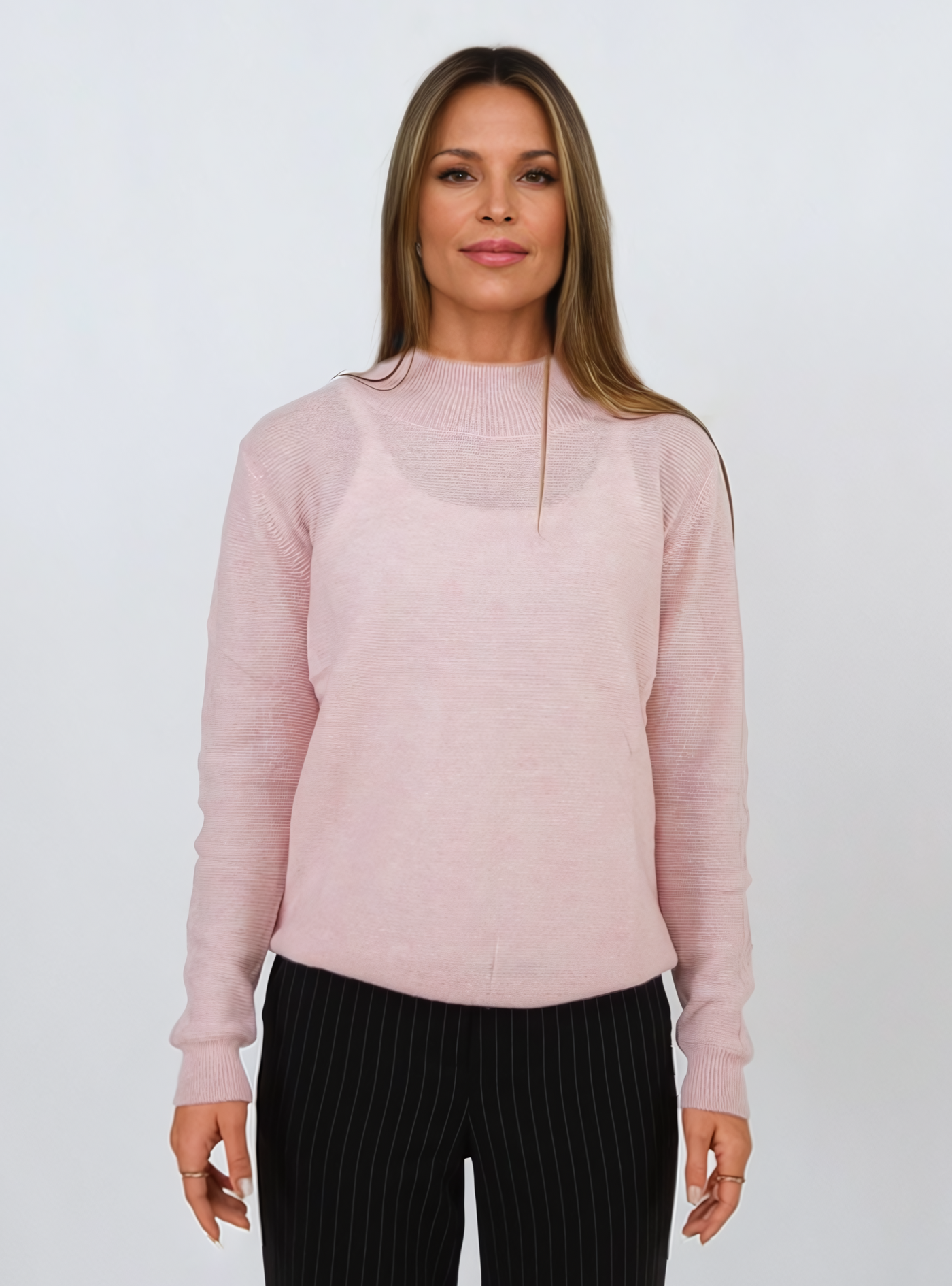 MKI Womens Sweater - 100% PureCashmere - Accesories - Pink