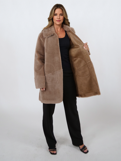 Ivicia, 85 cm. - Collar - Air Wool - Women - Chestnut