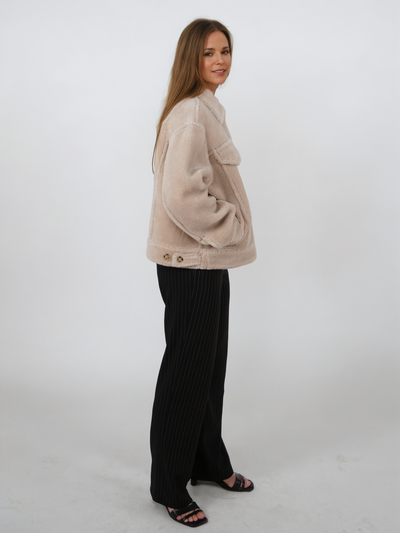 Ivelyne, 57 cm. - Collar - Air Wool - Women - Beige