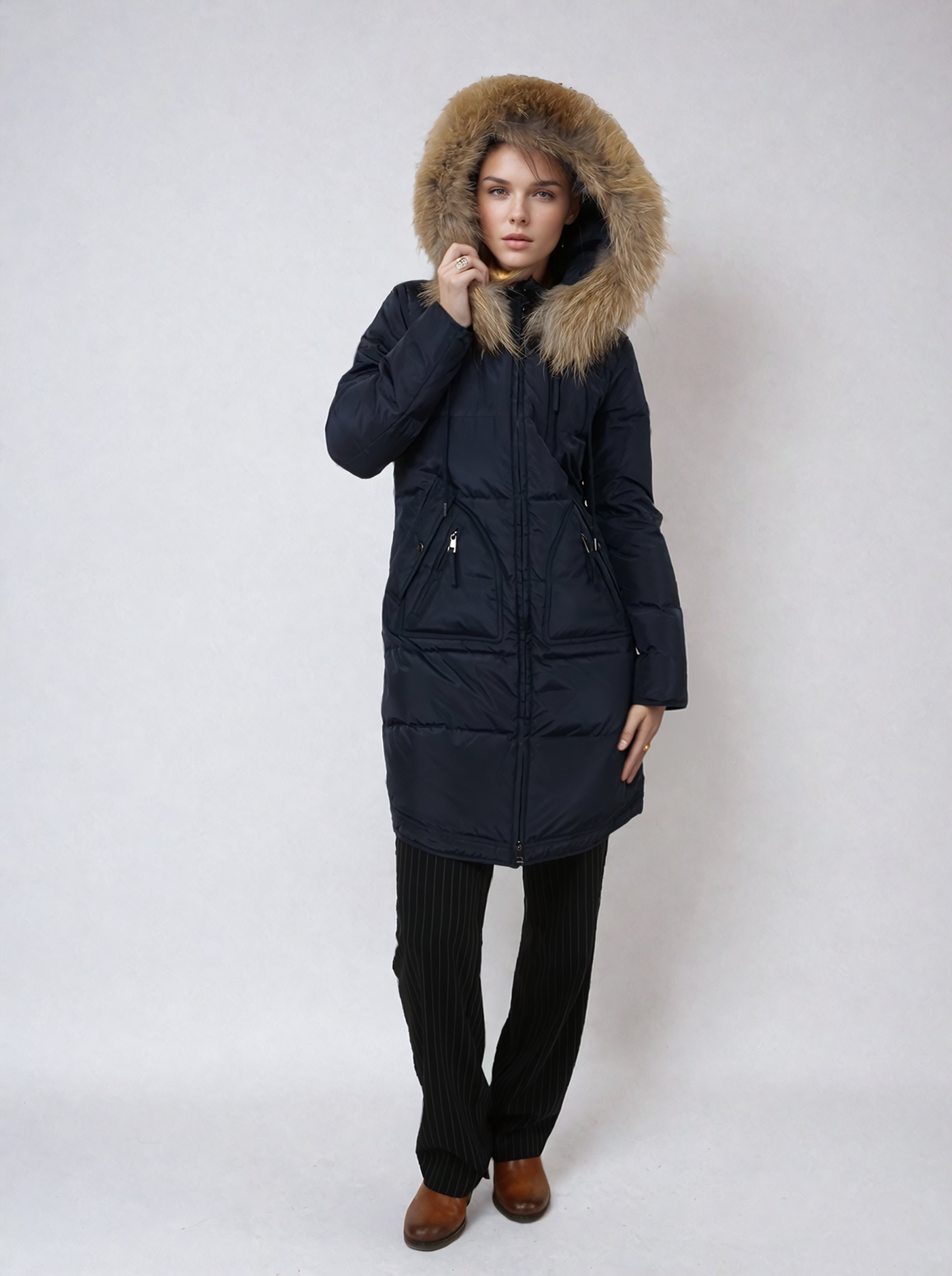 Goluma, 88 cm.  - Hood - Down - Women - Navy