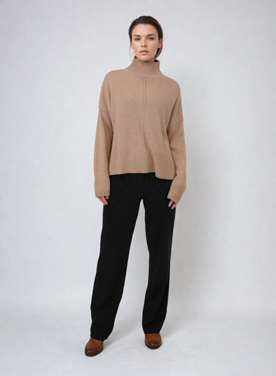 SY-23080 Sweater - 100% PureCashmere - Accesories - Almond