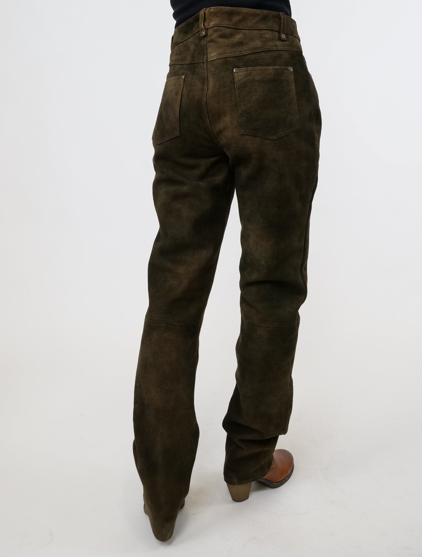 Petra Trousers - Goat Vintage Leather - Women - Brown