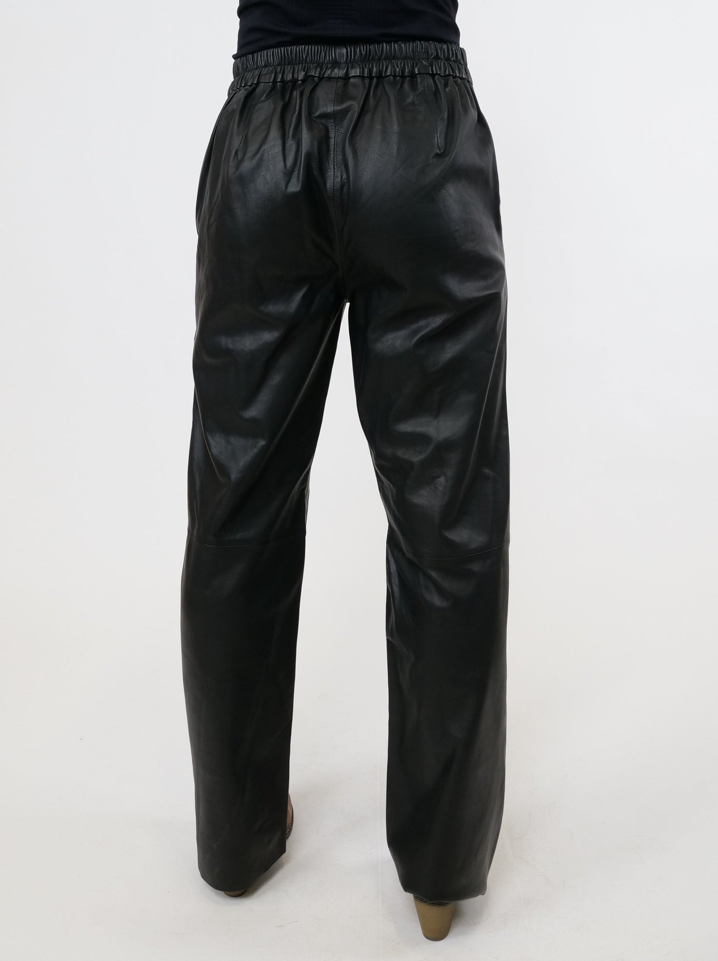 PS-68  Trousers - Lamb Leather - Women - Black