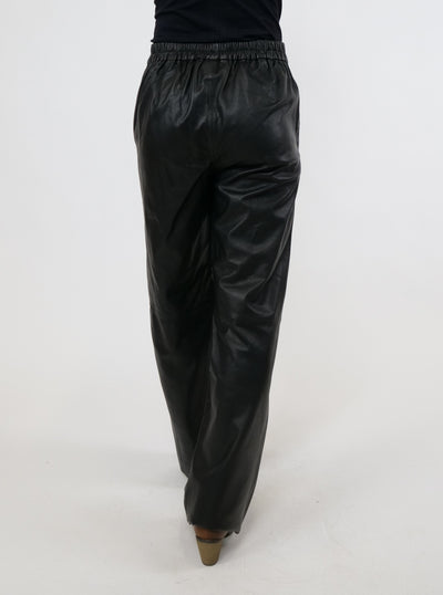 PS-68  Trousers - Lamb Leather - Women - Black