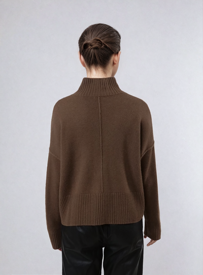 SY-23080 Sweater - 100% Cashmere - Accesories - Dark Brown