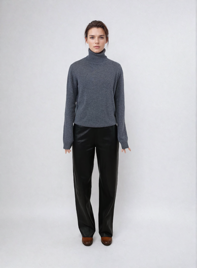 SY-23031 Turtleneck - 100% PureCashmere - Accesories - Dark Grey