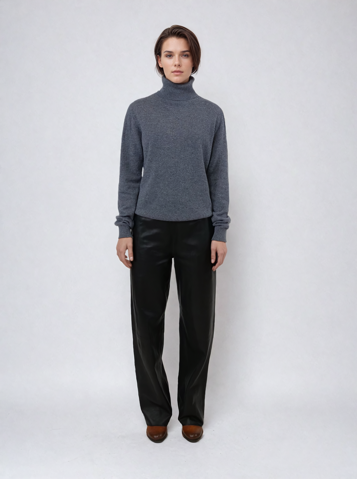 SY-23031 Turtleneck - 100% PureCashmere - Accesories - Dark Grey