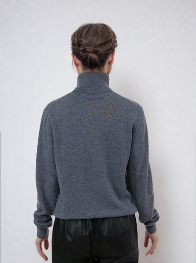 SY-23031 Turtleneck - 100% PureCashmere - Accesories - Dark Grey