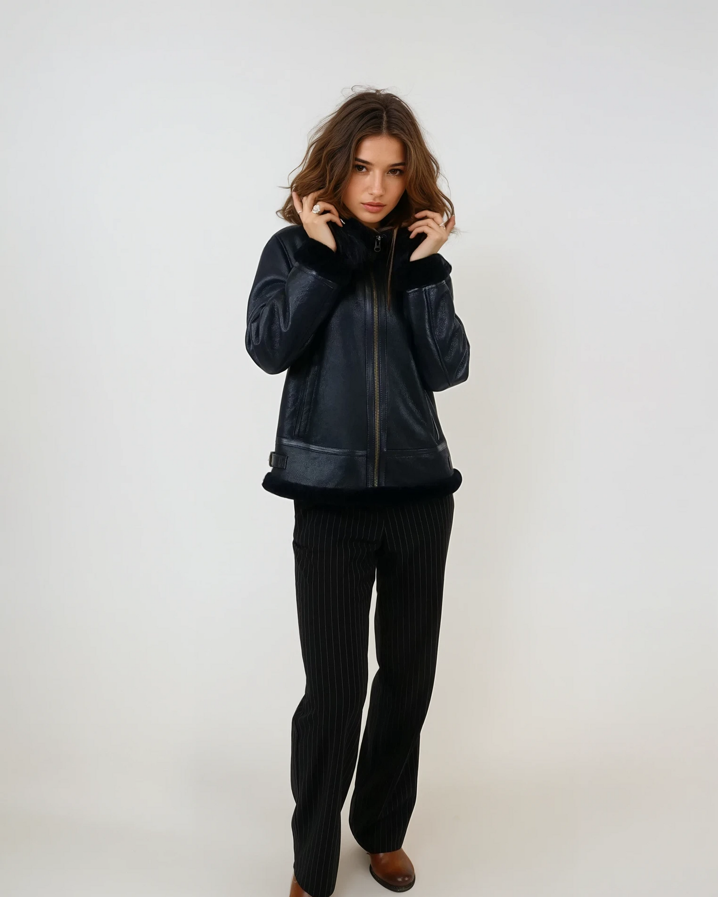 Adine,60 cm. - Hood - Cool Lamb - Women - Navy